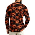 thumbnail image 5 of GrmtClth Shirts for Men Halloween All Over Sleeve Printed Raglan Pumpkin Ghost Witch Spooky Adult Costume Tops Dark Gray 3XL, 5 of 5