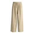thumbnail image 4 of Girls Cotton Linen Pants for Girls Wide Leg Drawstring Pant Casual Summer Beach Sweatpants Palazzo Flowy Boho Dress Trousers, 4 of 8