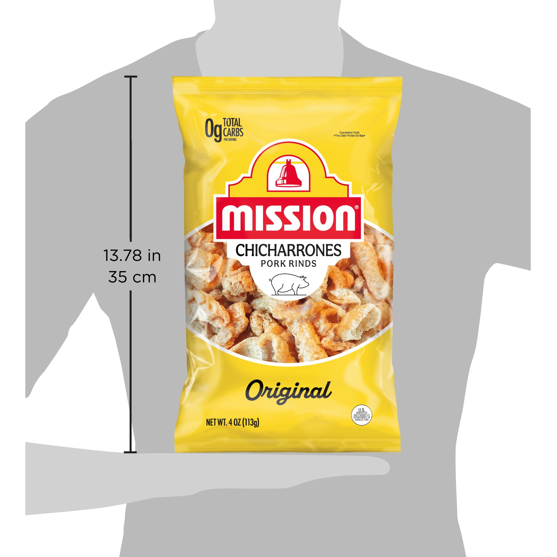 (2 pack) Mission Chicharrones Orginal, 4 Ounce Bag