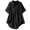 Black-06, variant on Women's 1X-4X Button Down Shirt Short Sleeve Collared Loose Fit Tunic Blouse Casual Pocket Top