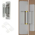 thumbnail image 5 of Hidden Door Hinges,4Packs Adjustable Hidden Door Hinges,110Lbs Load-Bearing,Heavy Duty Concealed Hinges for Secret Door,4 x Hidden Door Hinges,Silver, 5 of 7