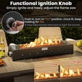 thumbnail image 3 of Aimee Lii Portable Mini Fireplace with Wind Guard and Stainless Steel Burner, Outdoor Patio Furniture for Backyard, 3 of 9