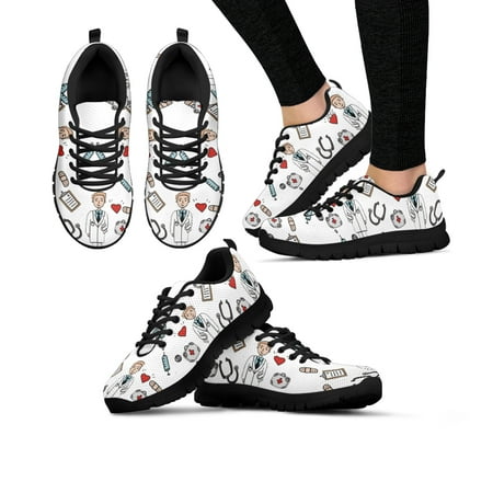 

Heartbeat Nurse Print Spring Teen Boy Flat Sneakers Breath Mesh Men Shoes 2021 Brand Designer Male Casual Shoe Black