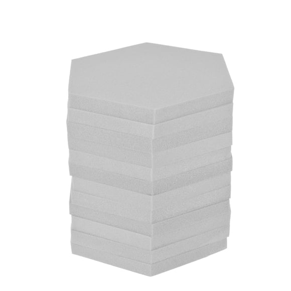 Light Gray Type 3 Flame Retardant High-Density Acoustic Foam Panels, 30×26.3×2.5cm Soundproofing Insulation for Ceilings & Walls, 12-Pack Compressed Delivery