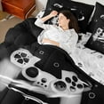 thumbnail image 4 of Castle Fairy Gradient Gamer 7-Piece Twin Bedding Sets for Teens,Black Grey Bedding Comforter Set,Video Game Breathable Sheet Sets,Breathable Home Decor, 4 of 8