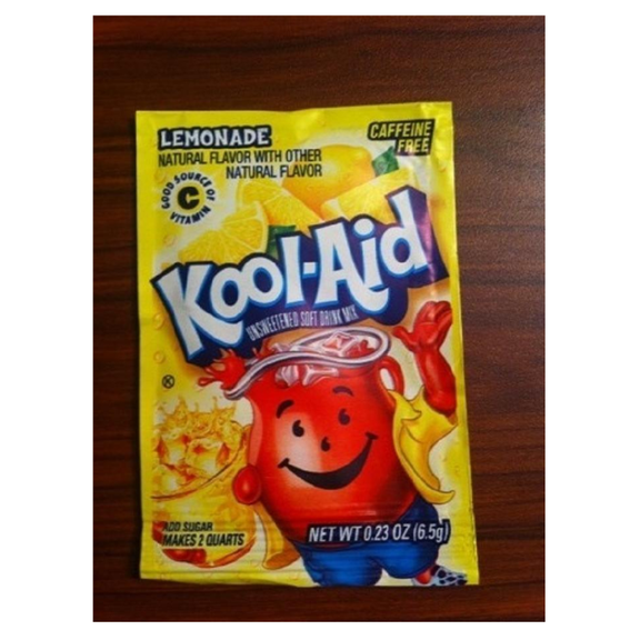 20 Packs of Kool Aid LEMONADE Flavor Drink Mix Packet NEW Gluten Free FREE SHIP