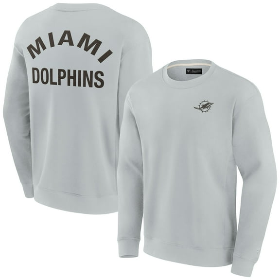 Unisex Fanatics Gray Miami Dolphins Elements Super Soft Pullover Sweatshirt