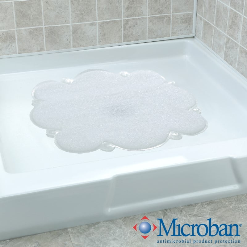 curved shower mat