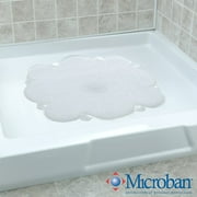 SlipX Solutions 23" x 23" Cloud Shaped Shower Mat with Microban in Clear
