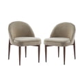 thumbnail image 3 of Christopher Knight Home Chenille Upholstered Dining Chair with Curved Back, Light Camel, Set of 2, 3 of 9