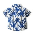 thumbnail image 3 of KYAIGUO Little Boys Short Shirt Button down Short-Sleeve Shirt Summer Beach Casual Short Sleeve Tops Sized 1-6T, 3 of 7