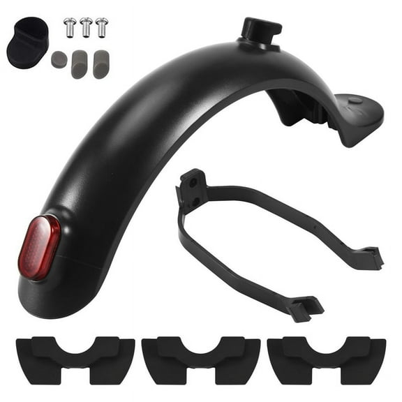 Rear Mudguard and Bracket Accessory with Taillight for M365/M365 Pro Scooter with Screws and Screw Caps,Black