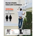 thumbnail image 2 of VEVOR 12.5ft Telescoping Ladder, Aluminum Lightweight Multi-Purpose Collapsible Extension, One-Touch Retraction Ladder, Heavy Duty 330LBS Max Capacity with Non-Slip Feet, for Home, Outdoor Work, Loft, 2 of 9
