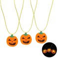 thumbnail image 1 of 3 Pcs Collier Halloween Créatif Citrouille Collier LED Collier de Fête pour Enfants, 1 of 10