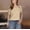 Khaki, variant on 2025 Women's Fashion Casual Solid Color Shoulder Leakage Short Sleeve Pullover Short Sleeve Top