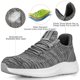 thumbnail image 2 of Zapatillas Feethit para correr para mujer, tenis, transpirables y ligeras, para viajes, gimnasio, trabajo, camarera, enfermera, gris claro, 8, 2 of 6