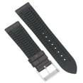 thumbnail image 4 of Bandini Hybrid Mens Hybrid Watch Band, Alligator Pattern Leather Watch Strap with Rubber Lining, Anti-Slip, Waterproof & Washable Replacement 20mm Black Watch Band for Samsung, for Garmin and More, 4 of 7