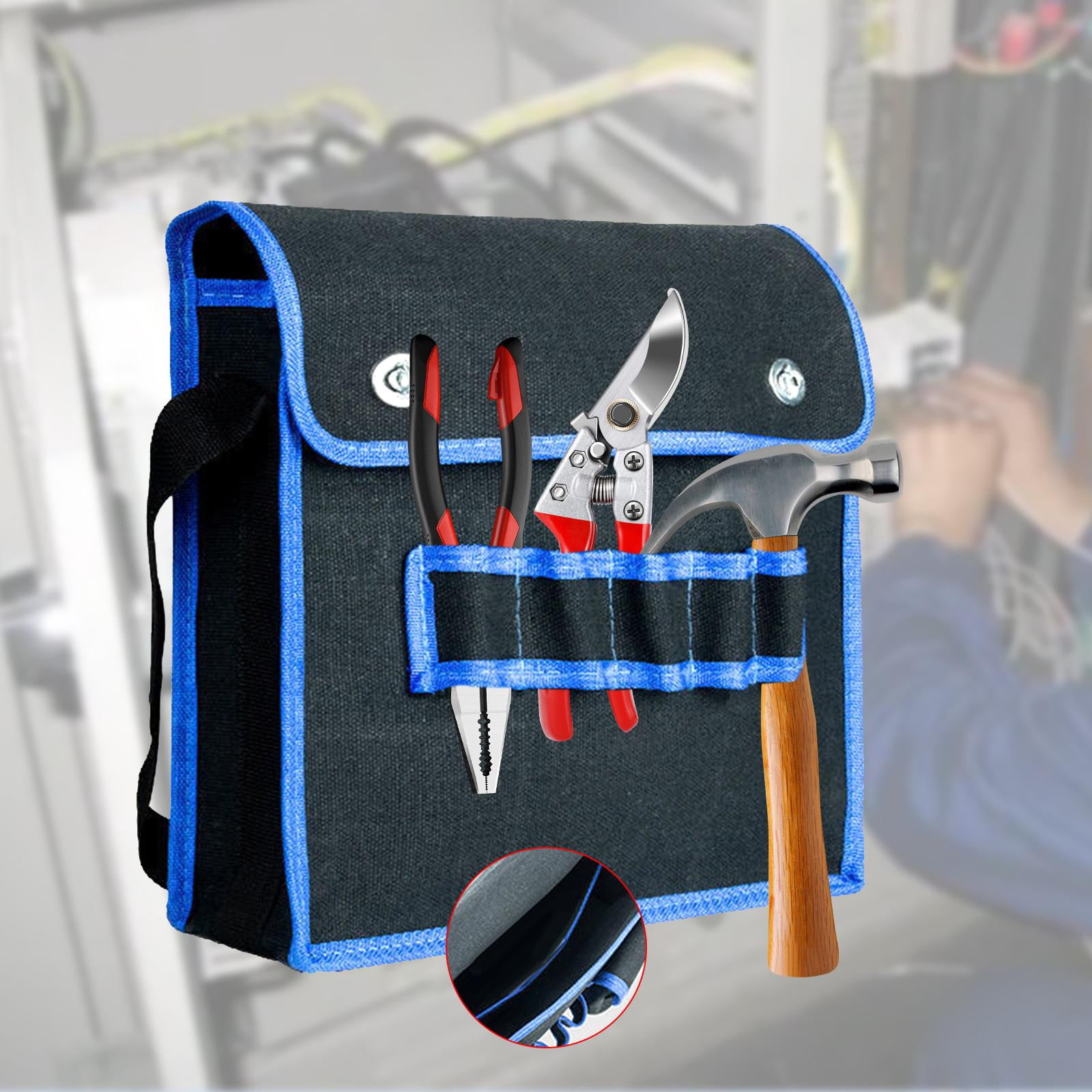 oshhnii Canvas Tool Bag Electrician Tool Bag Heavy Duty Multifunctional Garden Tool Organizer Tool Organizer for Drywall Construction , small