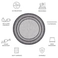 thumbnail image 6 of Safavieh Courtyard Ercan Bordered Indoor/Outdoor Area Rug, Light Gray/Black, 10' x 10' Round, 6 of 10