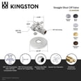 thumbnail image 4 of Kingston Brass CC44452XK 5/8-Inch O.D. Comp x 1/2-Inch O.D. Comp Quarter-Turn Straight Shut-Off Valve with Flange in Polished Brass, 4 of 5