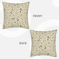 thumbnail image 7 of Velvet Decorative Throw Pillow Covers Set of 2, Soft Square Cushion Cover with Invisible Zipper Abstract Class Doodle Printing, 18"x18", 7 of 7