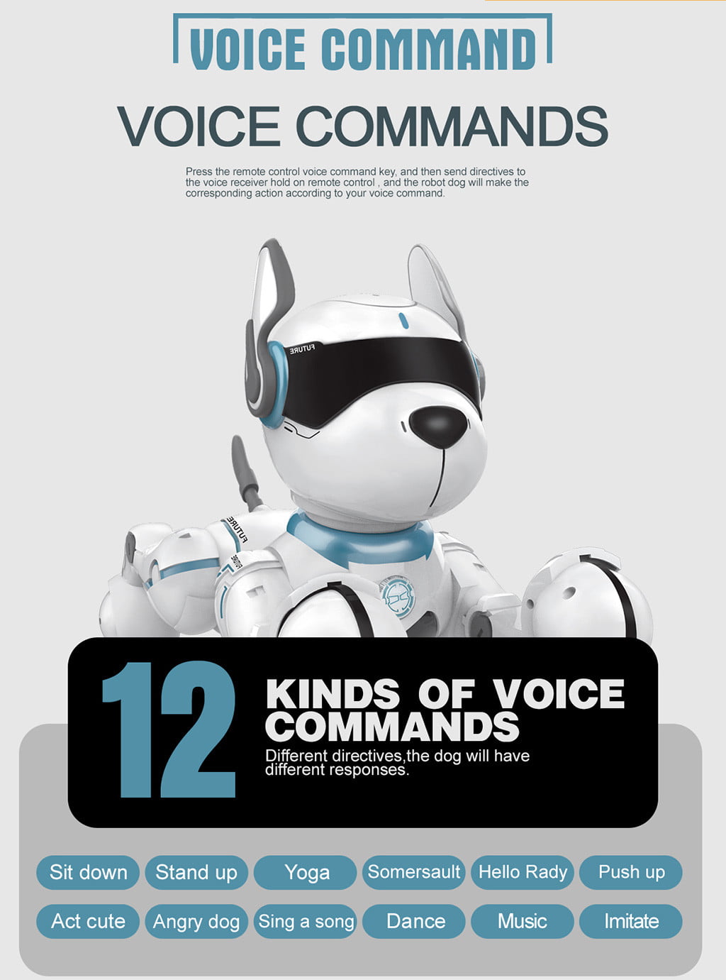 2020 High Quality Voice Control Speech Robot Dog Animal Robot