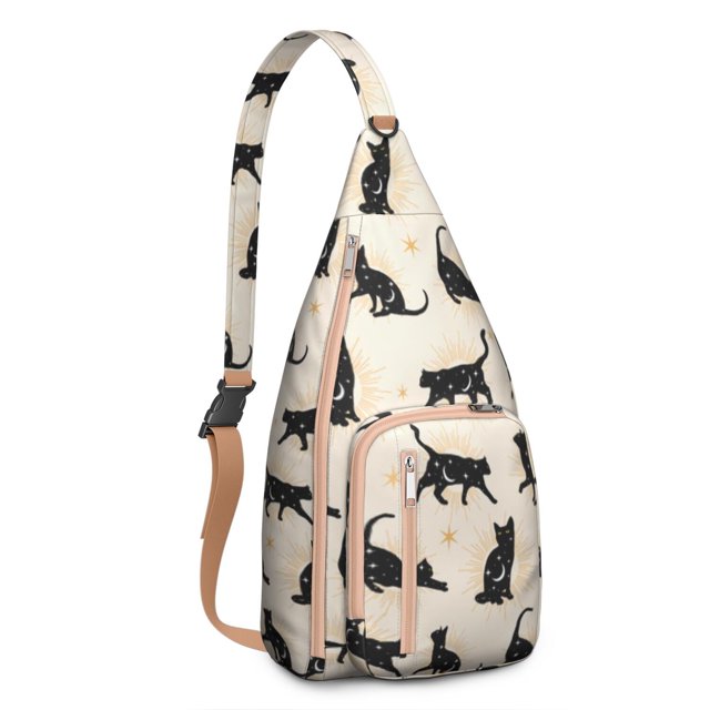 Adorable Pet Sling Backpack - Cat Inspired Shoulder Bag, Lightweight Durable for Daily Use & Travel