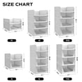 thumbnail image 6 of Pinkpum Stackable Plastic Storage Basket Foldable Closet Organizers Storage Bins 4 Pack (1S+3L), 6 of 6
