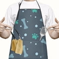 thumbnail image 2 of Paw Prints and Bones Apron-Garden Aprons for Women with Pockets-Cotton Linen Waterproof Kitchen Cooking Gardening Aprons Adjustable for Kitchen,Cooking,BBQ and Salon 33x27 Inch, 2 of 5