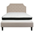 thumbnail image 5 of Flash Furniture Brighton Full Size Tufted Upholstered Platform Bed in Beige Fabric with Memory Foam Mattress, 5 of 5