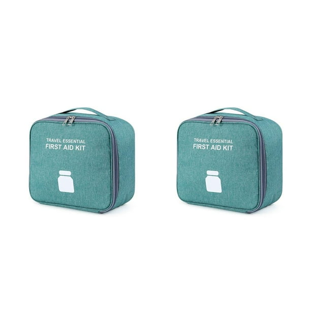 Inteprter Organizador de emergencia con cierre de cremallera, impermeable, para exteriores, vacío, bolsa de almacenamiento, a prueba de polvo, Verde Grande 2Conjunto