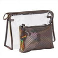 thumbnail image 1 of 2pcs PVC Makeup Cosmetic Toiletry Organizer Bag Waterproof Zipper Clear Storage Bags for Outdoor Travel Gold, 1 of 3