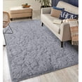 thumbnail image 4 of Homore Cute Fluffy Carpet Soft Washable Area Rugs for Bedroom/ Living Room Decoration, 4' x 5.9' , Gray, 4 of 9