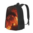 thumbnail image 1 of Fotbe Fiery Dragons Castle Attack Pattern Student Backpack –School backpack Large Capacity Durable and Ergonomic Backpack with Laptop Compartment and Multiple Pockets, 1 of 6