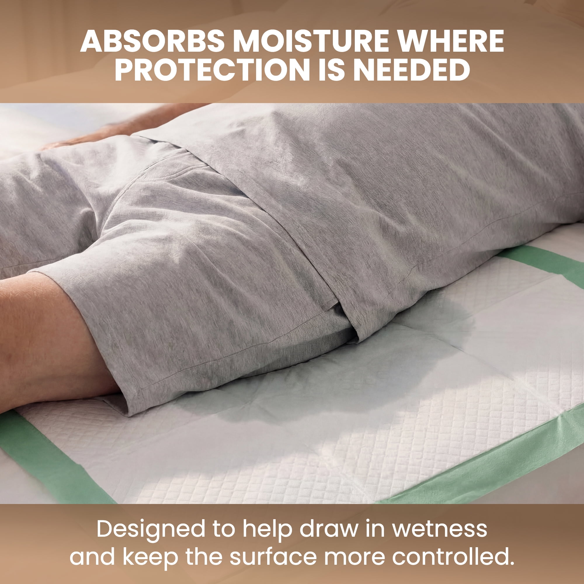 Disposable Bed Pads for Adults 36x36", 50 Count - Extra Large Bed Pads, Leakproof Incontinence Bed Pads, Chucks Pads Disposable Adult, Super Absorbent Disposable Underpads - Great for Adult, Babies