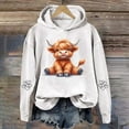 thumbnail image 2 of Womens Fashion Hoodies Long Sleeve Highland Cattle Print Hooded Sweatshirts Y2k Winter Pullover Tops Clothes 2025, 2 of 3