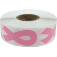 thumbnail image 2 of Pink Awareness Ribbon Stickers 2 Inch 500 Total Adhesive Labels, 2 of 4
