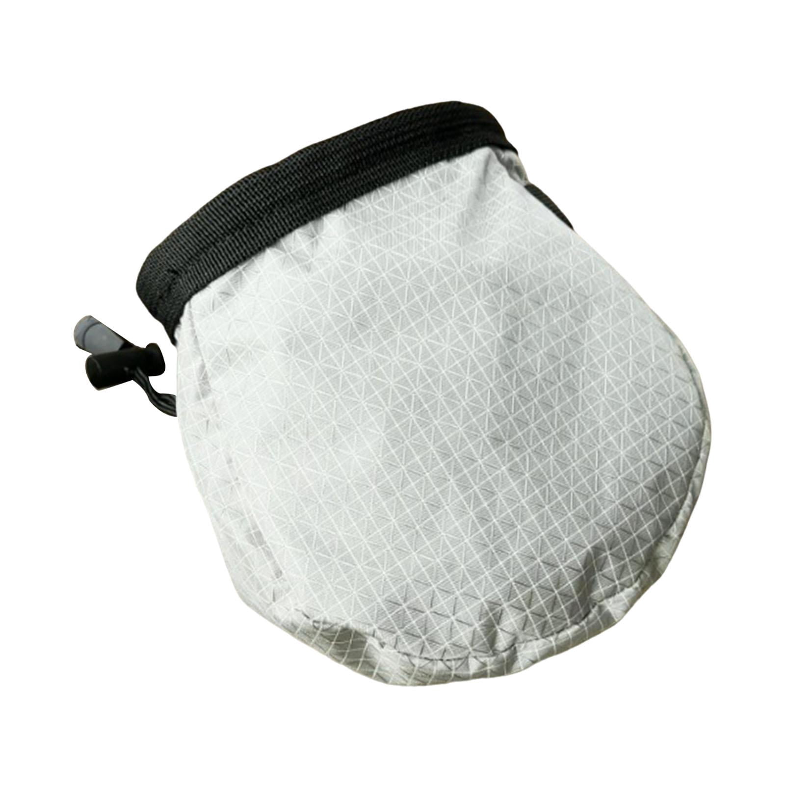 QccHieUs Chalk Bag for Climbing Chalk Carrier Bag for Men Women Adjustable Waist Belt for Silver