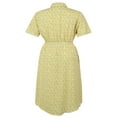 thumbnail image 4 of Femmes Bouton Midi Robe Manches Courtes Imprimé Floral Chemise Robe, 4 of 6