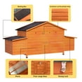 thumbnail image 6 of ZephyPaws 70" Large Wooden Chicken Coop for 4-6 Chickens - Weatherproof Outdoor Hen House with 2 Nesting Boxes, Dual Access Doors, Leakproof Tray & Roosting Perches - Predator-Proof Poultry Hutch, 6 of 10
