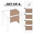 thumbnail image 4 of 10' x 10' Universal Gazebo Sidewall Set with Panels, and C-Rings Included for Pergolas and Cabanas, Brown Brown + Polyester, 4 of 7
