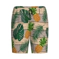 thumbnail image 3 of Yiaed Pineapples Palm Leaves for Men's Soft Sleep Pajama Short Lounging Pajama Shorts-3X-Large, 3 of 8