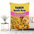 thumbnail image 2 of Ramen Noodle Soup Chicken Flavor Throw Blanket Super Soft Flannel Blanket Home Decor - Plush Lightweight Fuzzy Cozy Blanket for Couch Sofa Bed All Season,-Kids/Throw Size Ramen Noodle Soup, 2 of 7