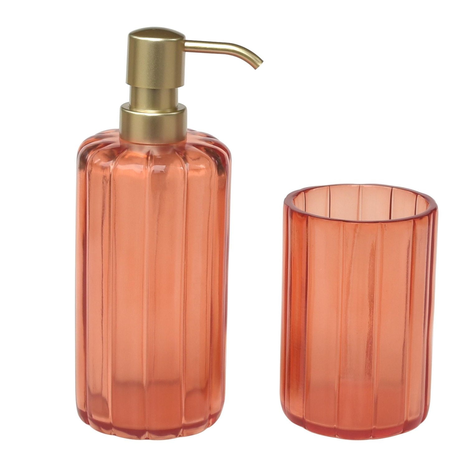 Mainstays Back-to-College Soap Dispenser and Tumbler Set, Melon