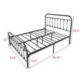 thumbnail image 7 of Metal Bed Frame Full Size with Vintage Headboard and Footboard, Sturdy Premium Steel Slat Support, No Box Spring Needed, Black, 7 of 7