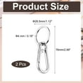 thumbnail image 2 of Uxcell Metal Keychains Keyring Hook Clip Key Rings, Zinc Alloy Key Chain Holder Organizer for Men & Women Home Car Keys Silver, 2 of 7