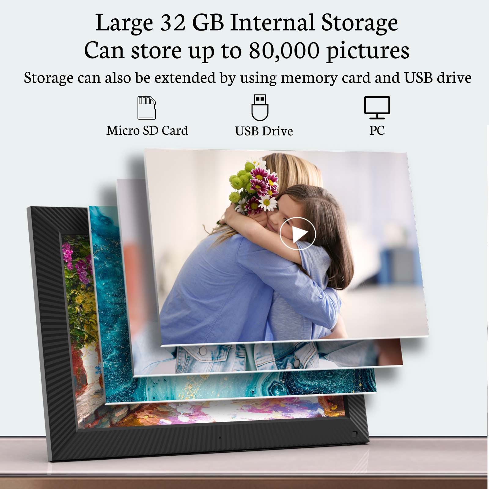 BSIMB 17-Inch 32GB FHD Large WiFi Digital Photo Frame 1920 x 1200