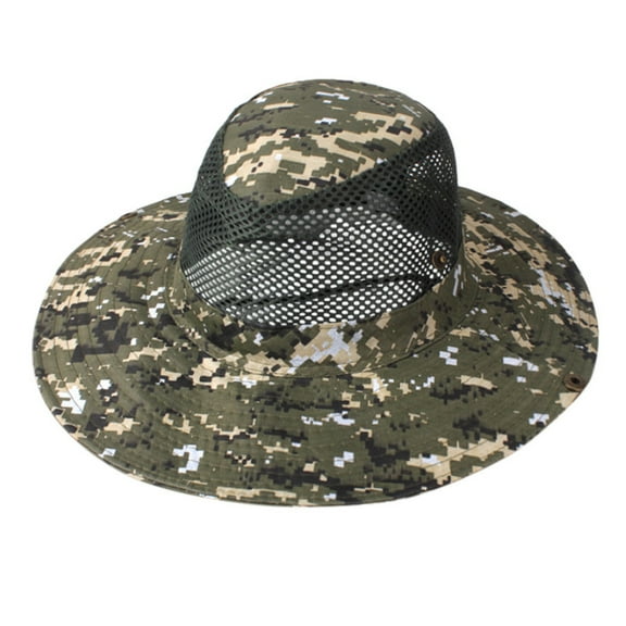 JAHH Women's Men's Hat Autumn Winter Fishing Outdoor Camouflage Breathable Sandal Cap Western Cowboy Sunshade Net Hat Gifts for Ladies Gentlemen