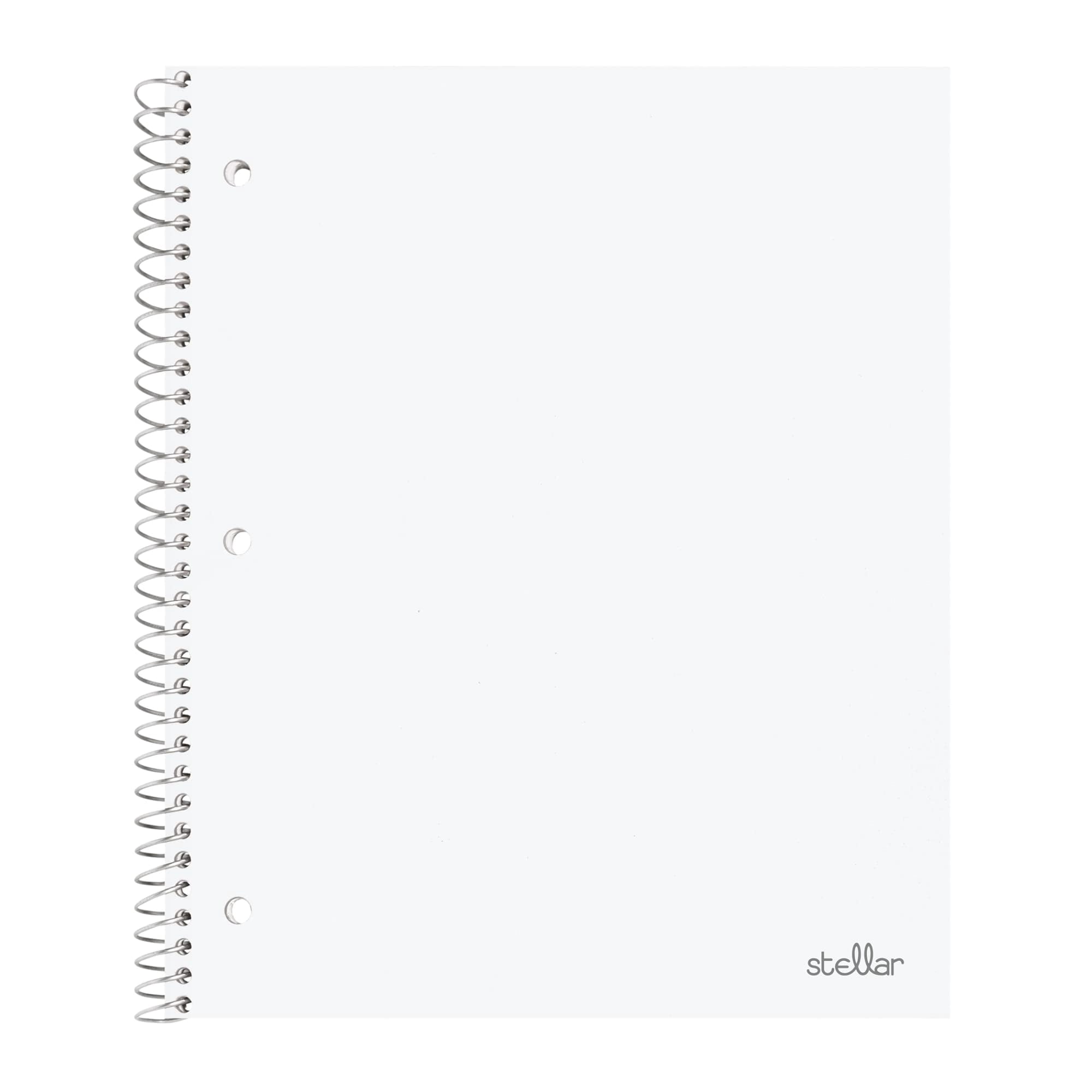 Office Depot® Brand Stellar Poly Notebook, 8-1/2" x 11",1 Subject, College Ruled, 80 Sheets, Assorted Colors, Pack Of 8