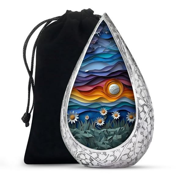 JAGSHASHI A Symphony In Paper - Large Burial Urn - Funeral Urns - Large Urns For Human Ashes - Funeral Urn Ashes - Decorative Urns - Urns For Ashes Adult - 10 Inch - Large